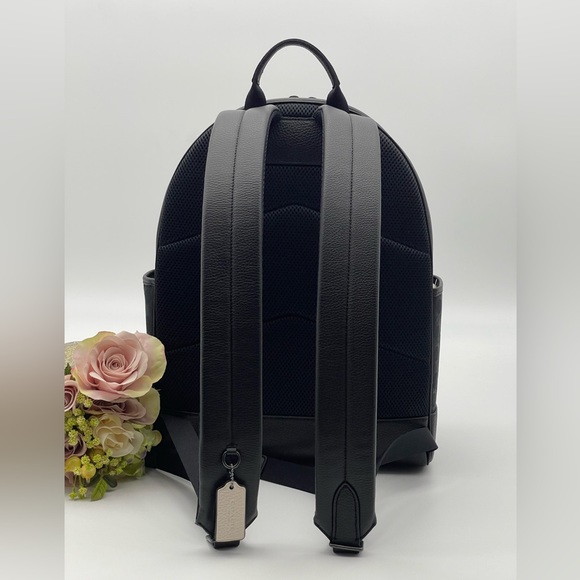 Coach Large  Backpack In Signature Jacquard With Varsity Stripe - Picture 4 of 14